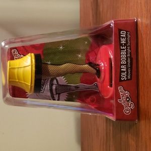A Christmas Story Leg Lamp, Solar Powered, Bobble Head!